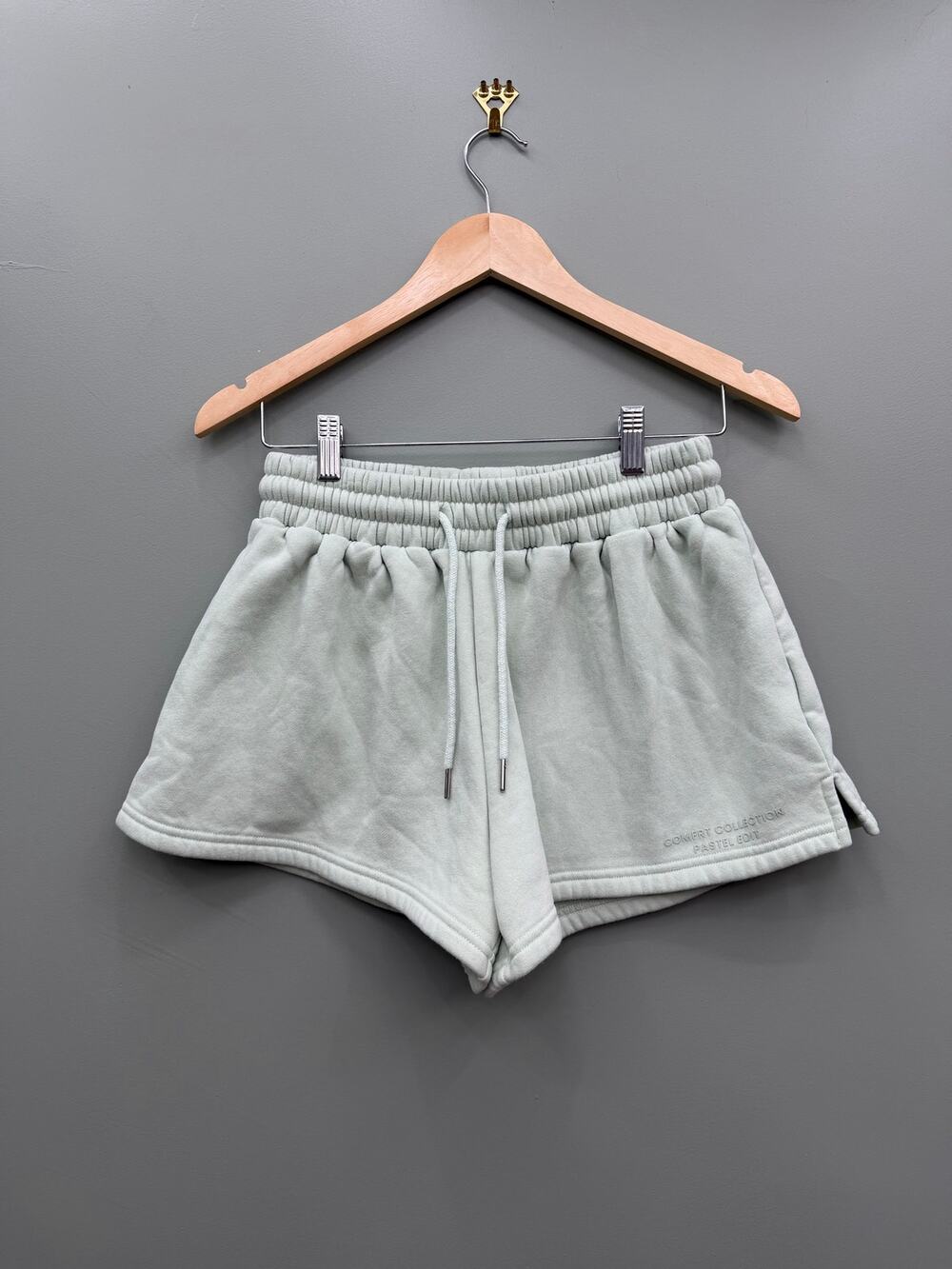 Comfrt Pastel Edit Fleece Lounge Shorts Mint Green Size M